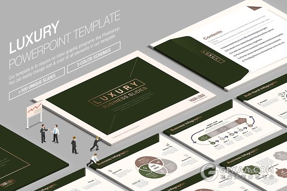 3种配色方案4:3比例布局通用PPT模板 - 顶尖PPT