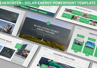 能源发电太阳能PowerPoint模板 - 顶尖PPT