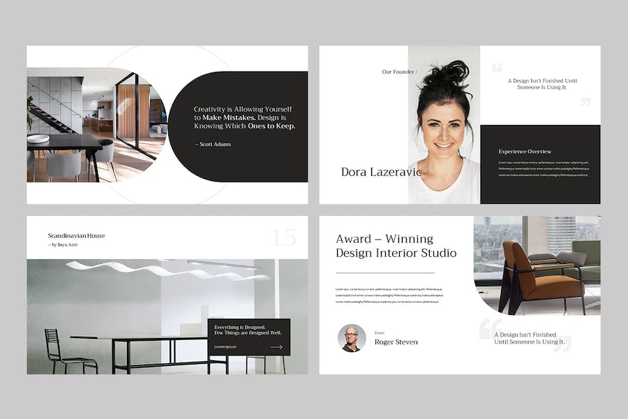 极简主义黑白风格商务PPT模板 - 顶尖PPT