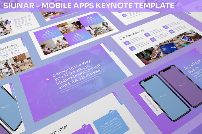 移动应用程序APP开发推广keynote模板 - 顶尖PPT