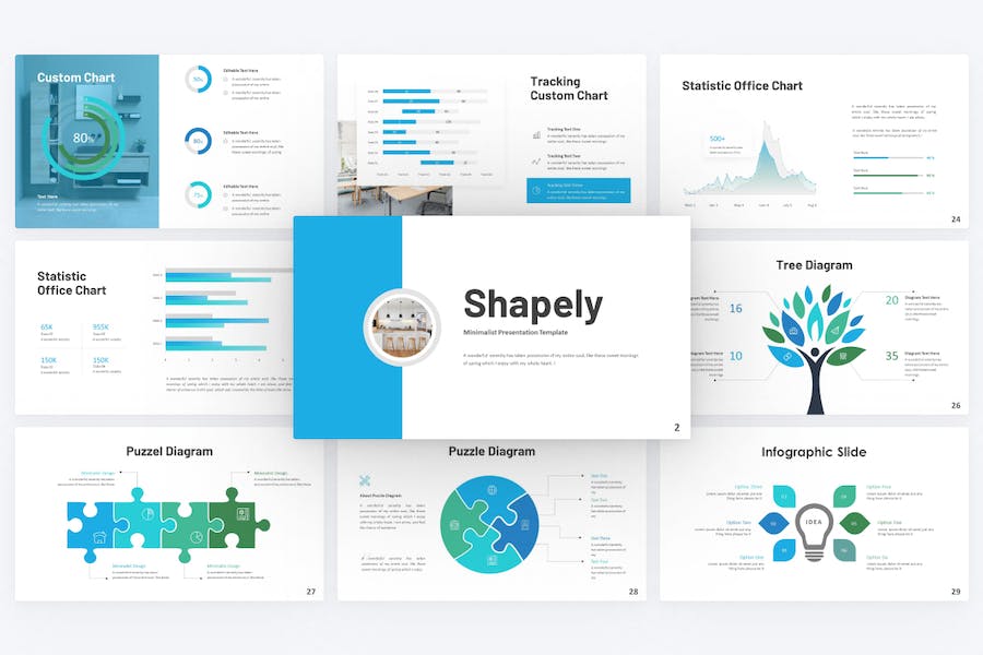极简主义室内装修设计环保主题PPT模板 - 顶尖PPT