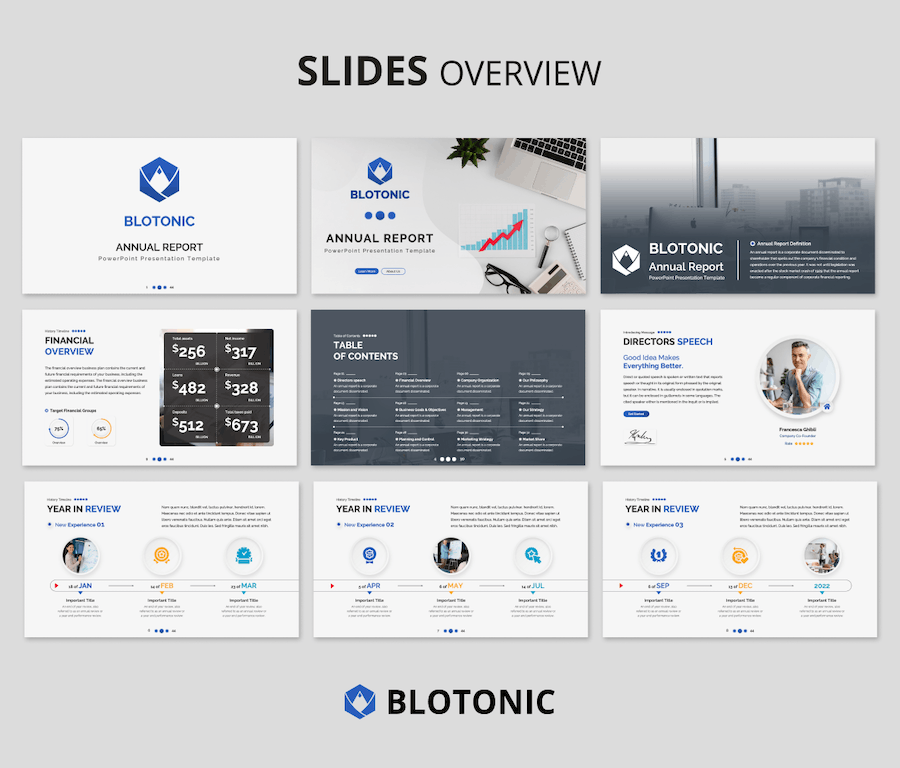 商务年度报告工作总结PPT模板 - 顶尖PPT