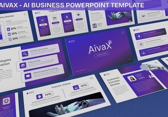 人工智能商业企业应用方案PPT模板 - 顶尖PPT