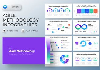敏捷方法论信息图表keynote模板 - 顶尖PPT