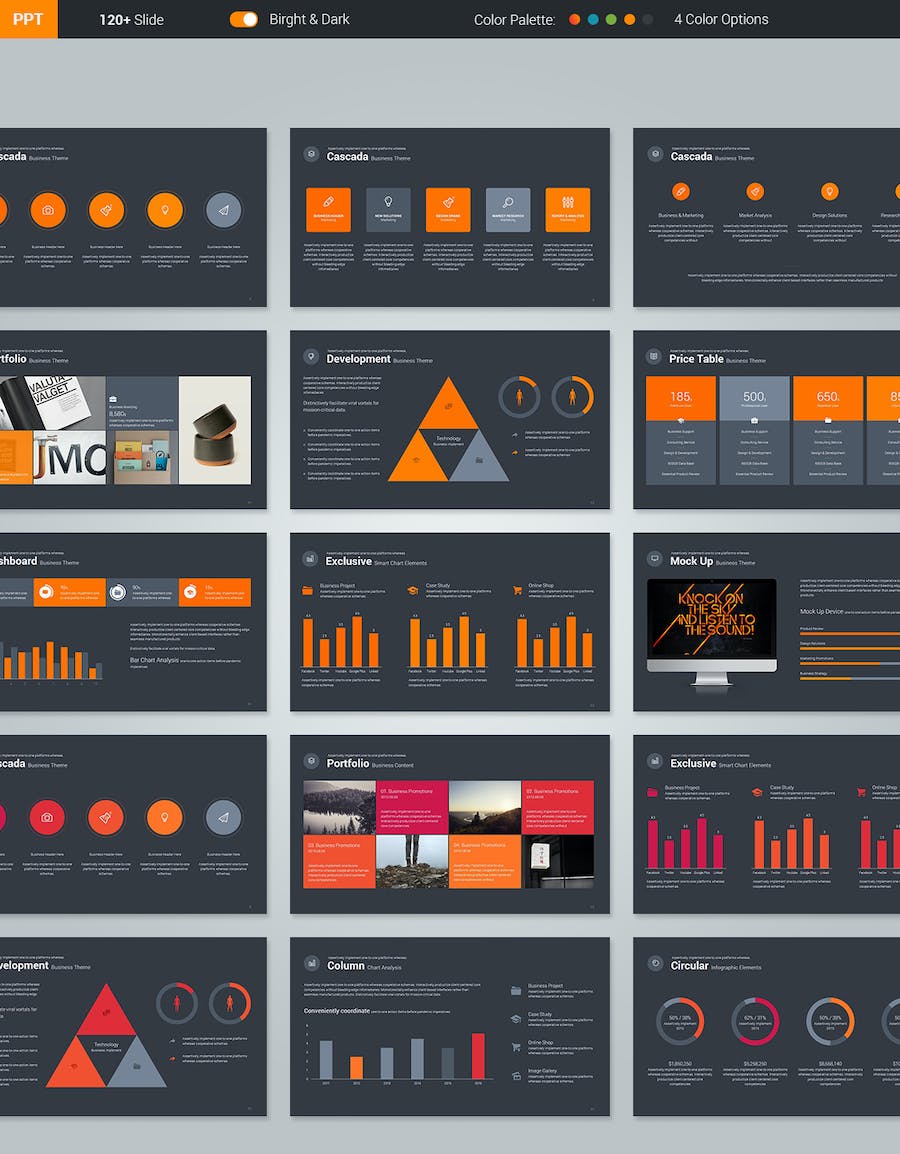 商业创意团队介绍年终工作计划总结PPT模板 - 顶尖PPT