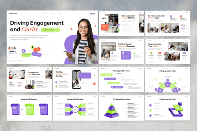 战略沟通竞品分析keynote模板 - 顶尖PPT