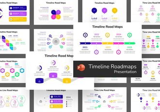 项目规划时间轴路线图导航PPT模板 - 顶尖PPT