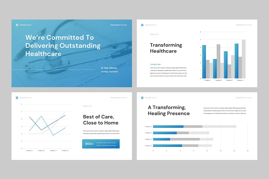 医疗健康服务机构诊疗介绍Keynote模板 - 顶尖PPT