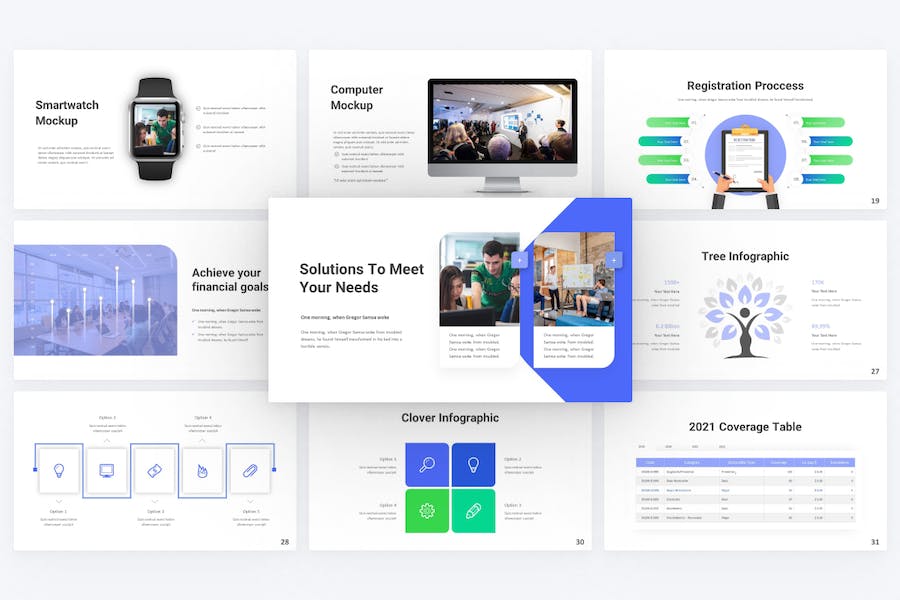 蓝色极简主义商务keynote模板 - 顶尖PPT