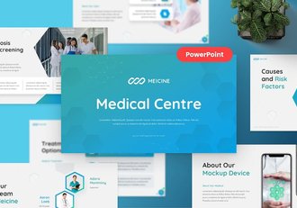 蓝色医疗诊所健康咨询PPT模板 - 顶尖PPT
