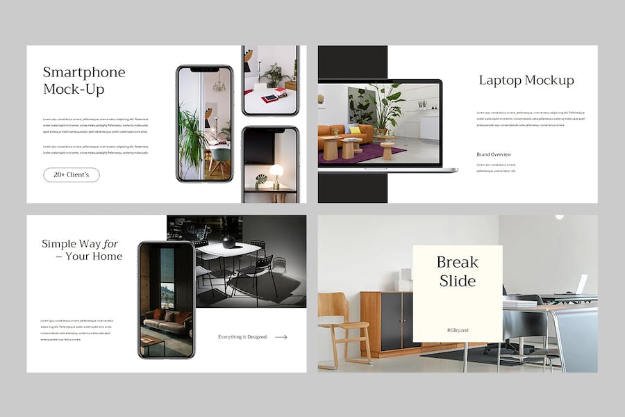 极简主义黑白风格商务PPT模板 - 顶尖PPT