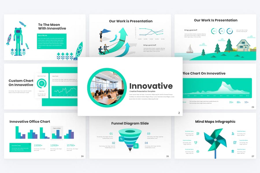 创新创意欧美商业商务通用PPT模板 - 顶尖PPT