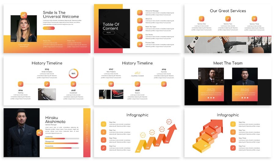 创意渐变设计艺术展示Keynote模板 - 顶尖PPT