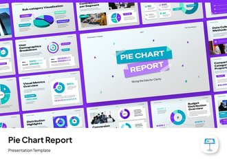 圆形饼形图keynote模板 - 顶尖PPT