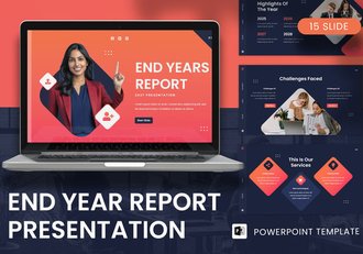 年终报告PowerPoint模板 - 顶尖PPT