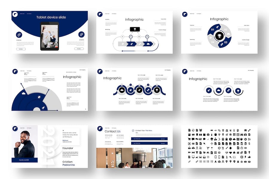 欧美商务风格企业项目合作简介商用PPT模板 - 顶尖PPT