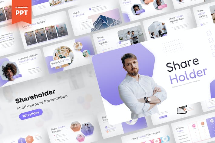 股东多功能综合展示方案PPT模板 - 顶尖PPT