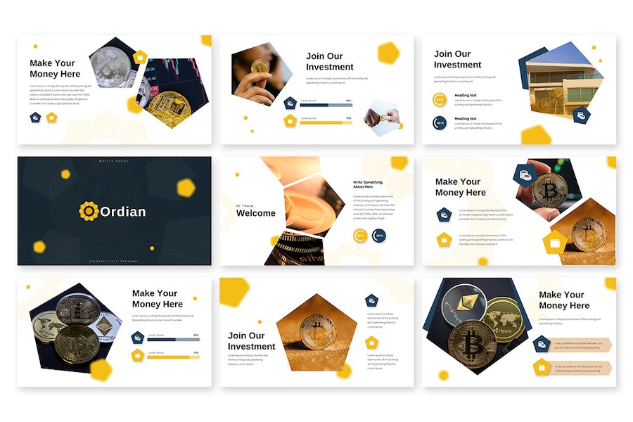 加密货币虚拟比特币keynote模板 - 顶尖PPT