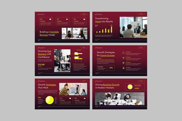 业务增长战略规划分析PPT模板 - 顶尖PPT