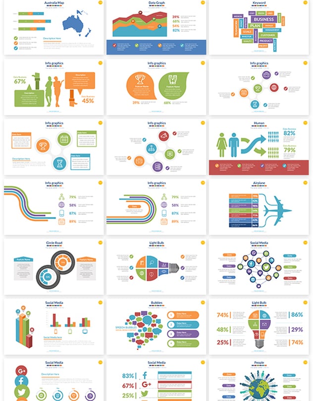 人体结构世界国家地图数据图形合集可keynote模板 - 顶尖PPT