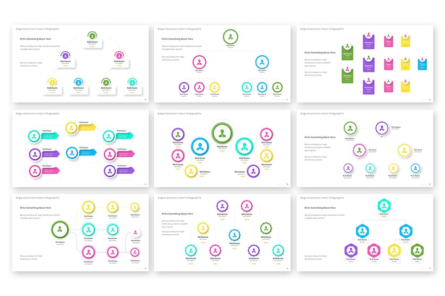 彩色组织信息图表Keynote主题模板 - 顶尖PPT