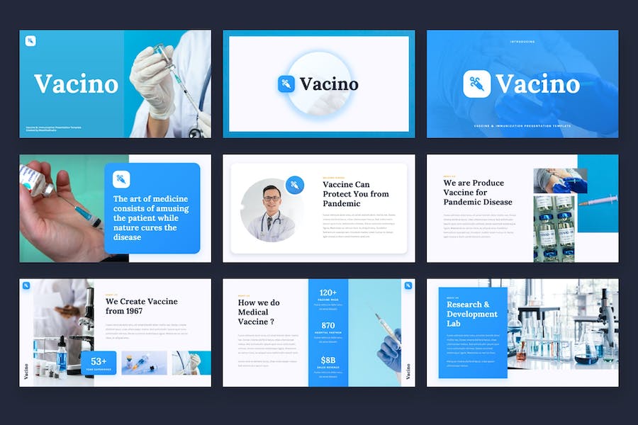 疫苗领域专业展示PPT模板 - 顶尖PPT