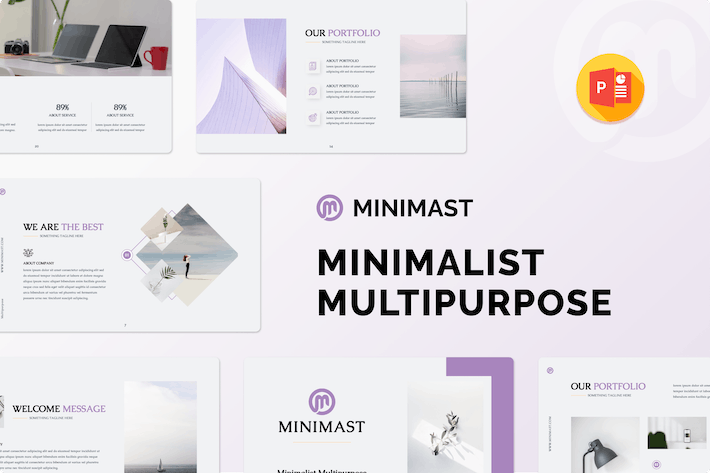 极简多用途商务汇报PPT模板 - 顶尖PPT