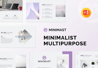 极简多用途商务汇报PPT模板 - 顶尖PPT