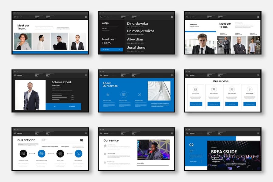 科技风企业商务汇报PPT模板 - 顶尖PPT