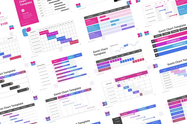 项目甘特图进度规划PPT模板 - 顶尖PPT