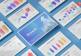 数据增长信息图形PPT模板 - 顶尖PPT