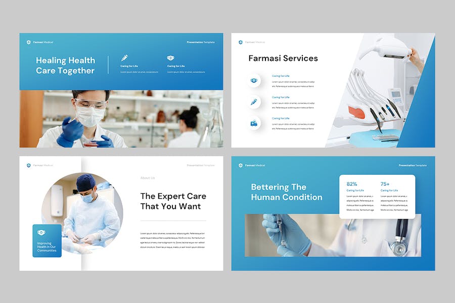 医疗健康服务机构诊疗介绍Keynote模板 - 顶尖PPT