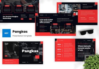 理发店剃须keynote模板 - 顶尖PPT