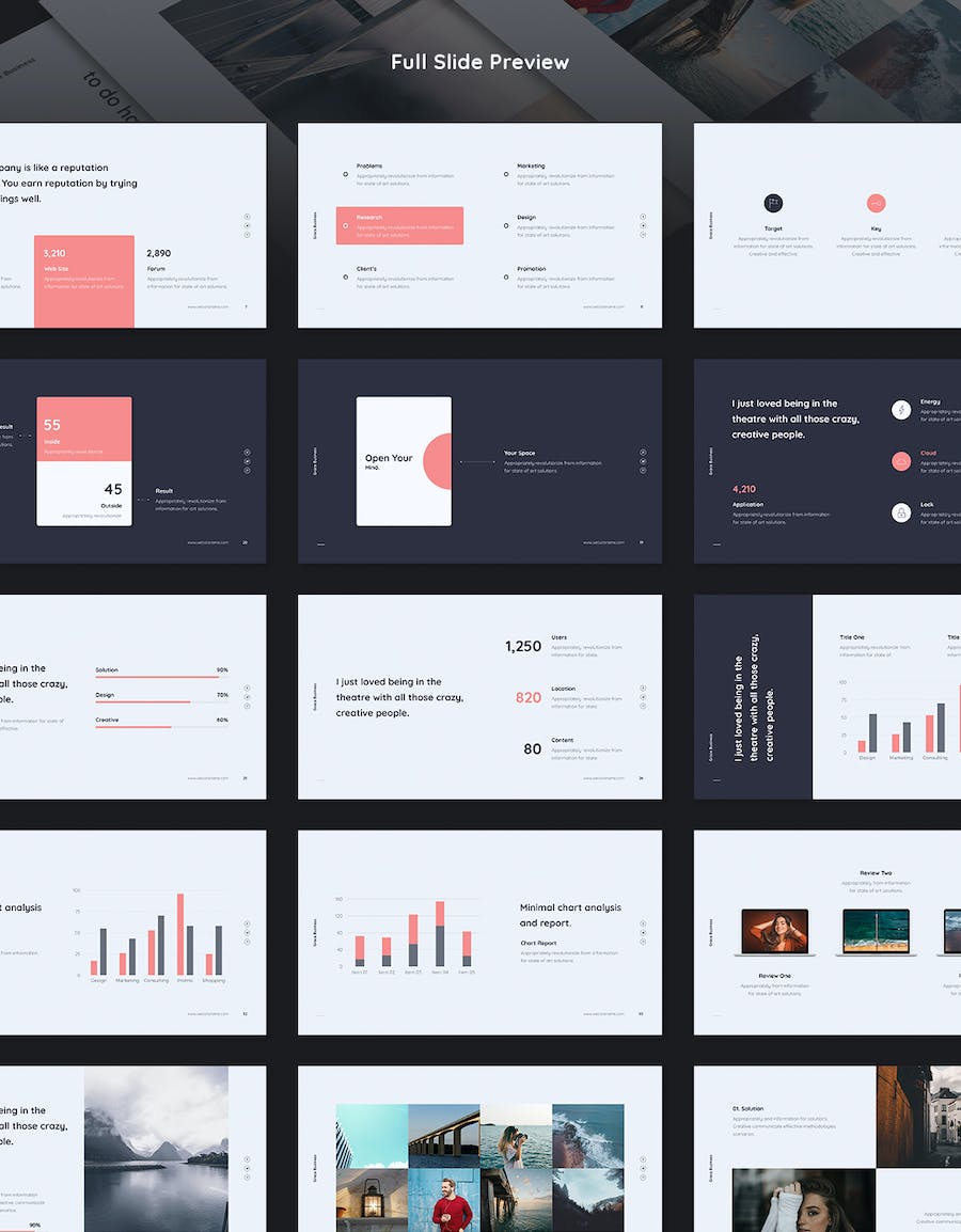 企业营销策划业务展示数据分析多用途keynote模板 - 顶尖PPT