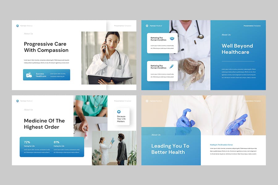 医疗健康服务机构诊疗介绍Keynote模板 - 顶尖PPT
