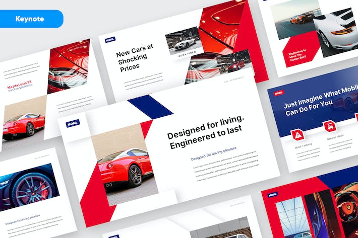 汽车行业移动出行Keynote模板 - 顶尖PPT