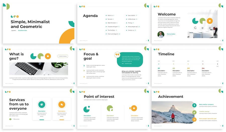 地理创意机构介绍PPT模板 - 顶尖PPT