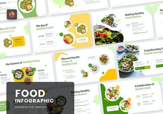 食品信息图表营养展示PPT模板 - 顶尖PPT