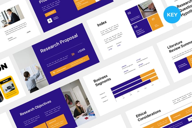 学术研究课题提案报告Keynote模板 - 顶尖PPT
