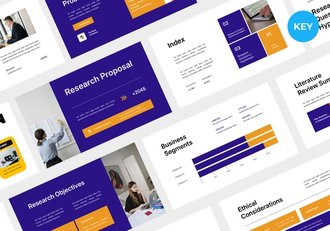 学术研究课题提案报告Keynote模板 - 顶尖PPT