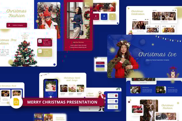 圣诞节假日演讲快乐主题PPT模板 - 顶尖PPT