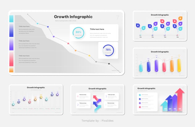数据增长信息图形PPT模板 - 顶尖PPT