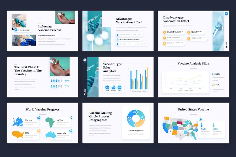 疫苗领域专业展示PPT模板 - 顶尖PPT