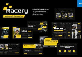 摩托车行业配件销售推介Keynote模板 - 顶尖PPT