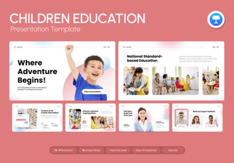 儿童教育培训课程展示Keynote模板 - 顶尖PPT