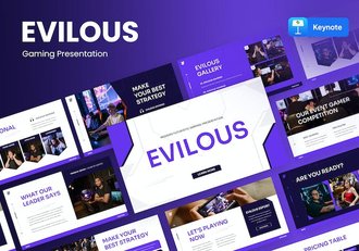 游戏电竞行业数据分析keynote模板 - 顶尖PPT