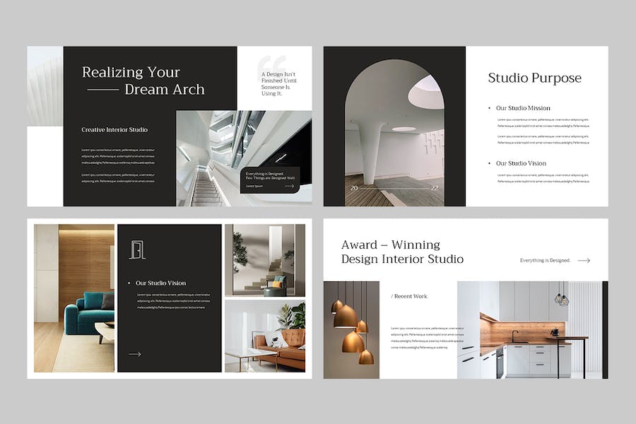 极简主义黑白风格商务PPT模板 - 顶尖PPT