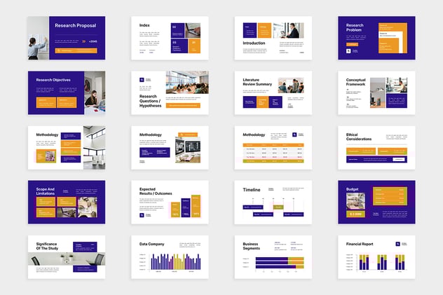 学术研究课题提案报告Keynote模板 - 顶尖PPT
