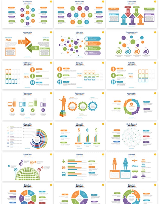 人体结构世界国家地图数据图形合集可keynote模板 - 顶尖PPT