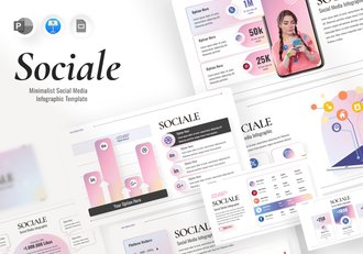 社交媒体宣传信息图形演示Keynote模板 - 顶尖PPT